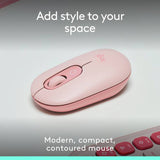 Logitech POP wireless mouse in rose, imported from the UK