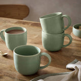 Argos Habitat Set of 4 Reactive Stoneware Mugs - Soft Green 370ml- Buy online at McGrocer