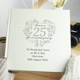 Personalised 25th anniversary photo album 22.5cm square (British brand)