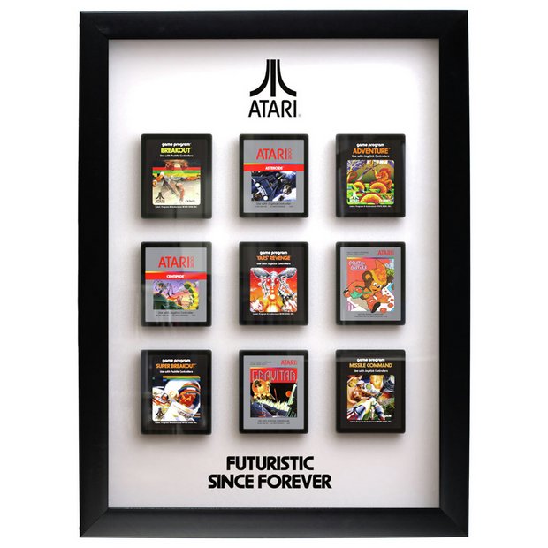 Atari 3D cartridge wall art framed print (British brand)