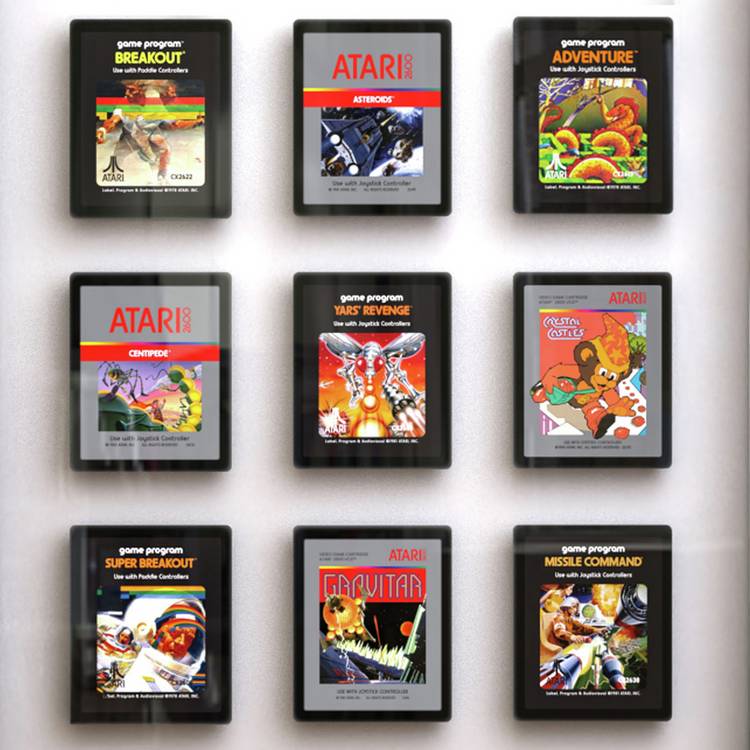 Atari 3D cartridge wall art framed print (British brand)