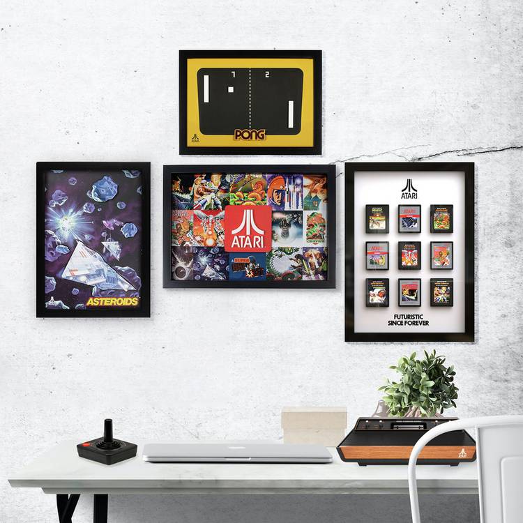 Atari 3D cartridge wall art framed print (British brand)