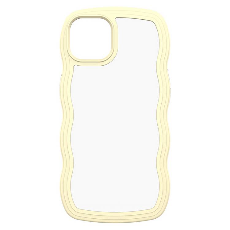 Proporta wavy phone case for iPhone 15 cream, imported from the UK