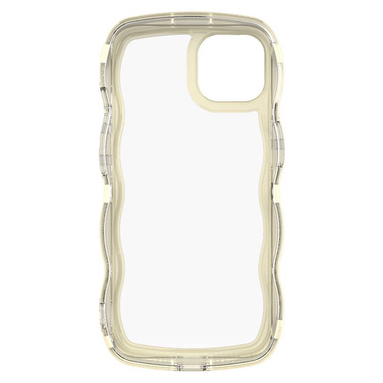 Proporta wavy phone case for iPhone 15 cream, imported from the UK