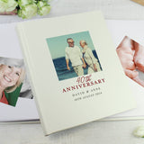 Personalised 40th anniversary photo album with custom cover photo, UK version