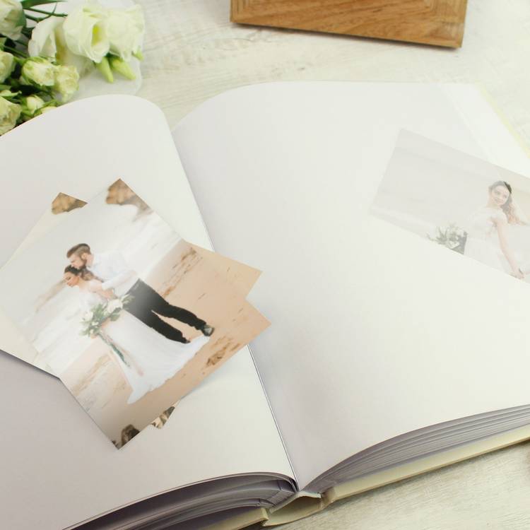 Personalised 40th anniversary photo album with custom cover photo, UK version
