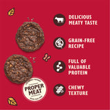 Lily's Kitchen beef mini burgers dog treats 70g, imported from the UK