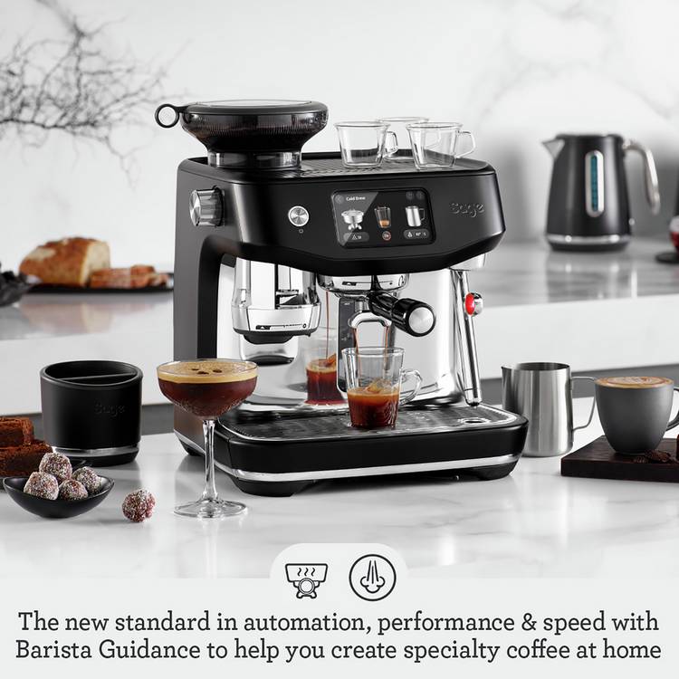 Sage Oracle Jet bean to cup coffee machine black, imported from the UK