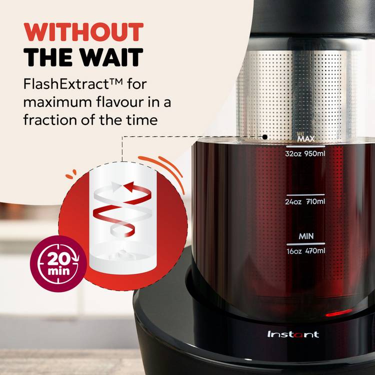 Instant cold brew and iced tea maker, imported from the UK