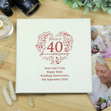 Argos Personalised Message 40th Wedding Anniversary Photo Album - 22.5 x 22.5 x 3cm- Buy online at McGrocer