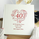 Personalised 40th wedding anniversary photo album 22.5cm - British product