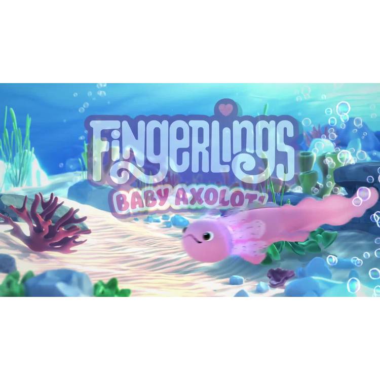 Fingerlings Baby Axolotl interactive toy with sparkly gills, UK version