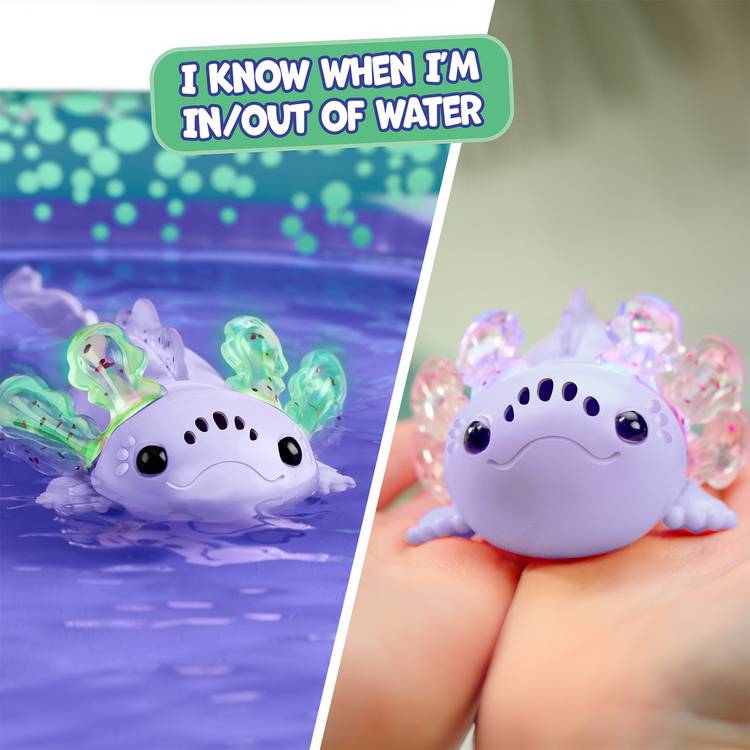 Fingerlings Baby Axolotl interactive toy with sparkly gills, UK version