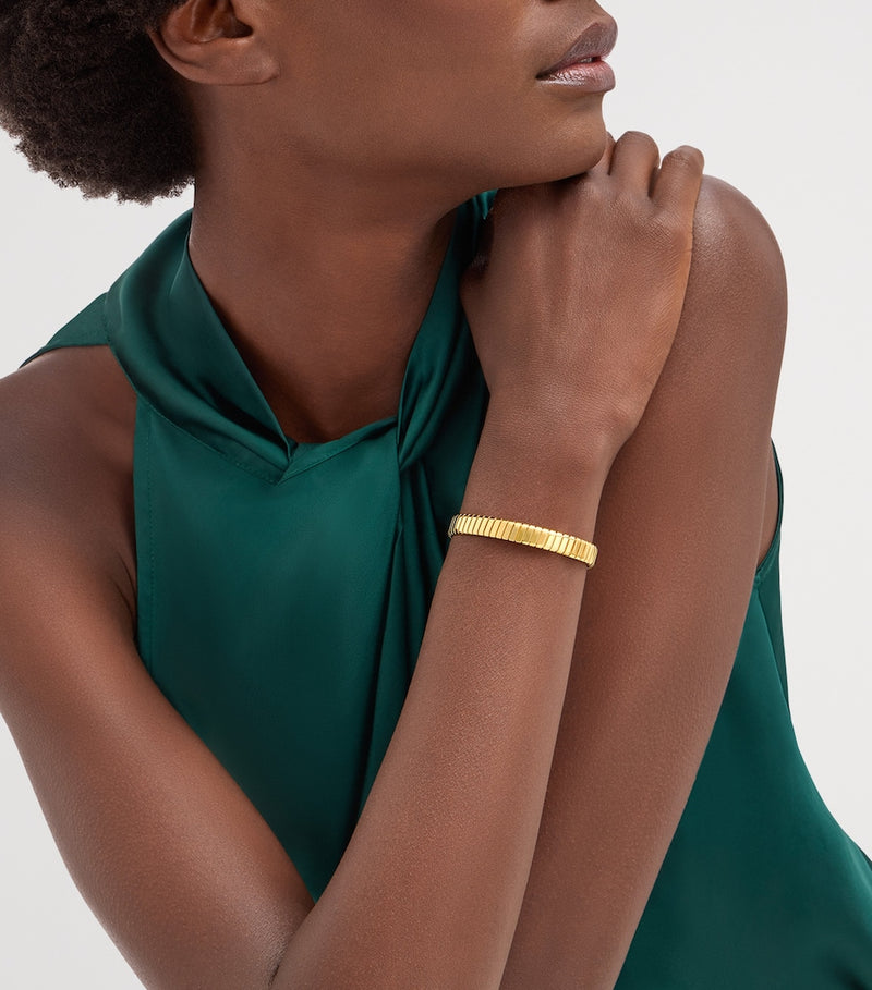 Bvlgari yellow gold Tubogas bracelet, UK version