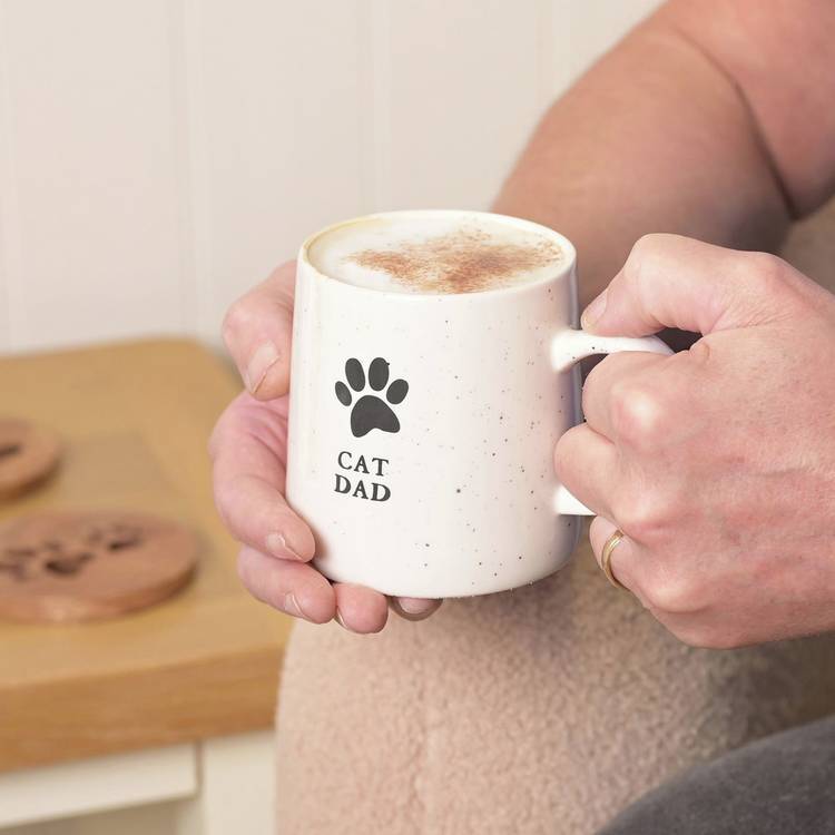 Best of Breed cat dad paw print mug 375ml, imported from the UK
