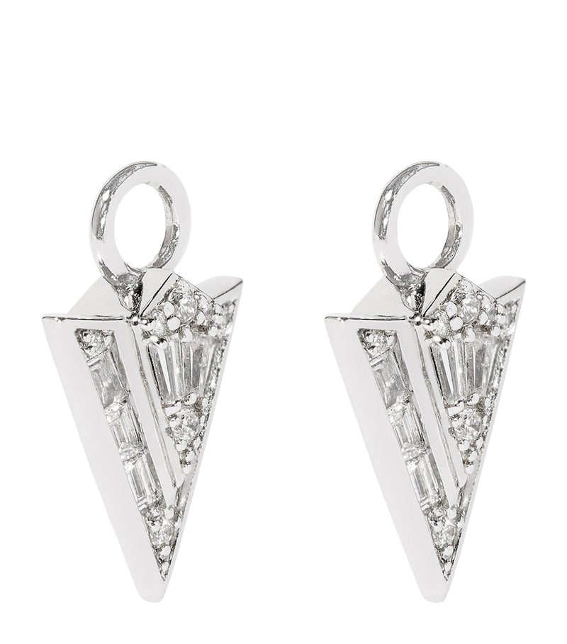 Annoushka white gold diamond arrow earring drops - British product