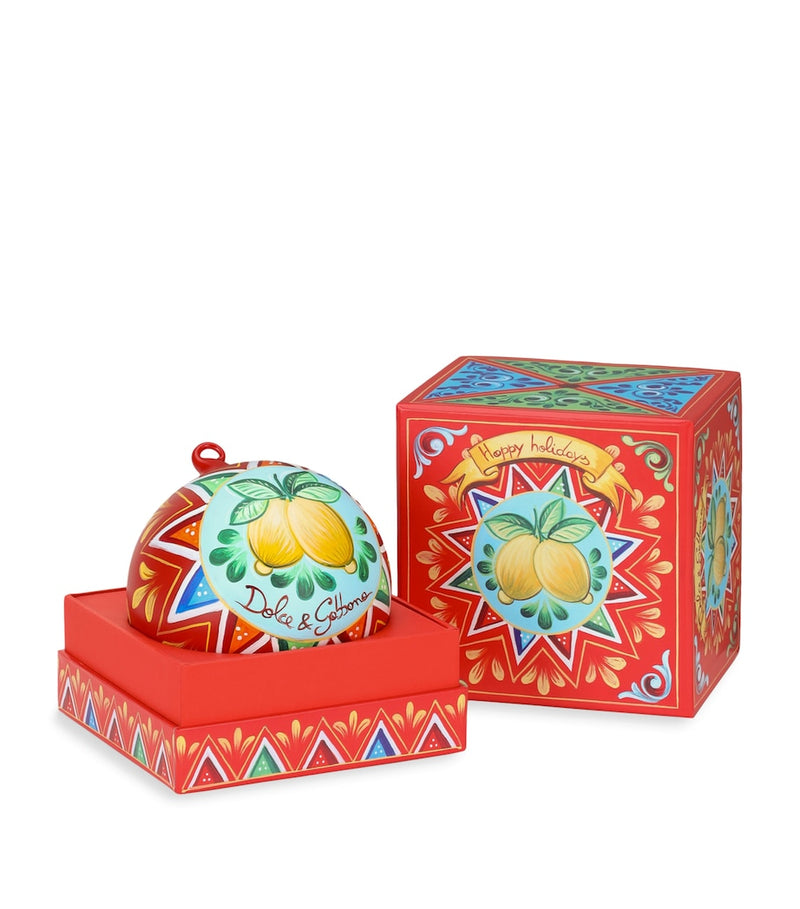 Dolce&Gabbana Casa hand-painted Carretto Siciliano bauble 13cm, UK version