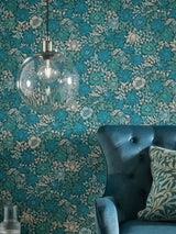 Next Clarke & Clarke William Morris Designs Golden Lily Slate Dove Wallpaper 10.05m x 52cm- Buy online at McGrocer