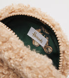Harrods teddy coin purse with recycled polyester fur, UK version
