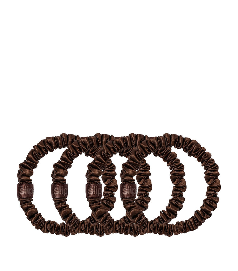 Slip pure silk skinny scrunchies set of 4 (British brand)