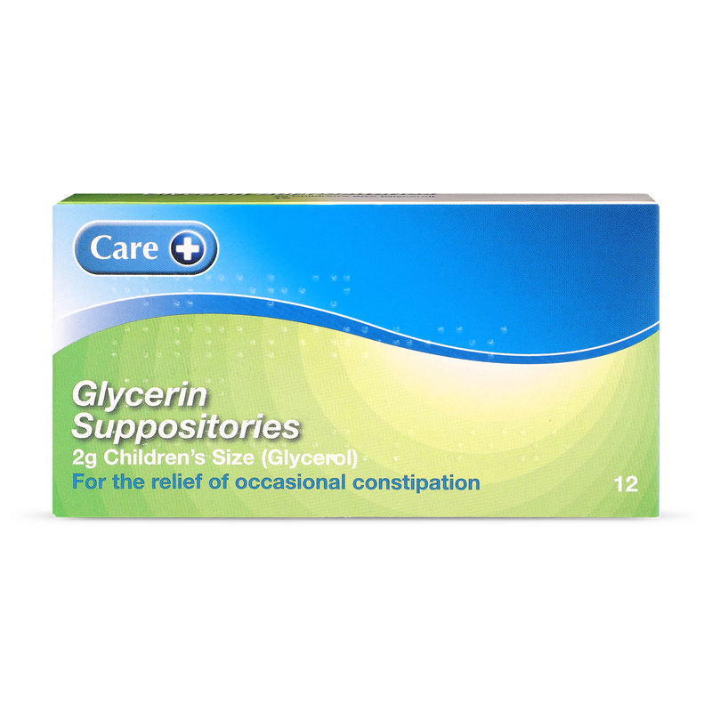 Care glycerin suppositories children's 2g 12 count, UK version