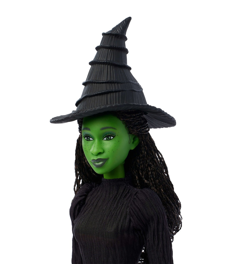 Mattel singing Elphaba doll with detachable accessories, approximately 32cm tall (British brand)