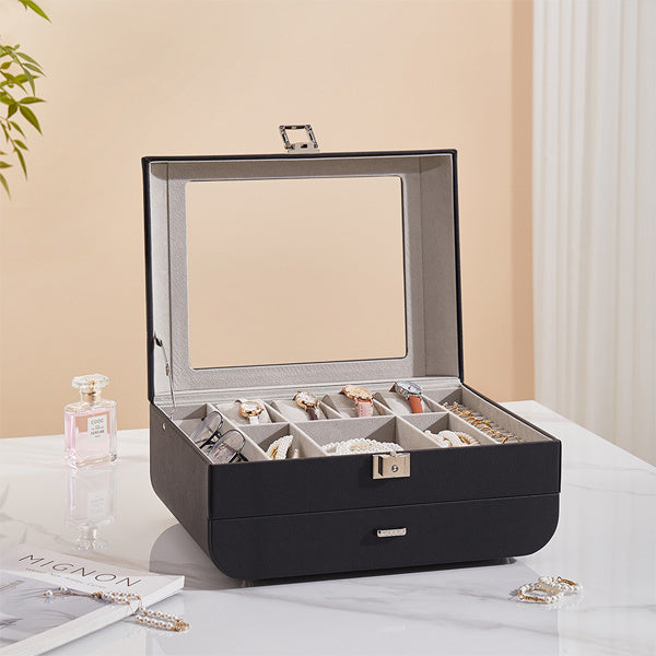 Livingandhome jewellery box with watch slots - British product