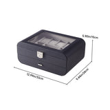 Livingandhome jewellery box with watch slots - British product