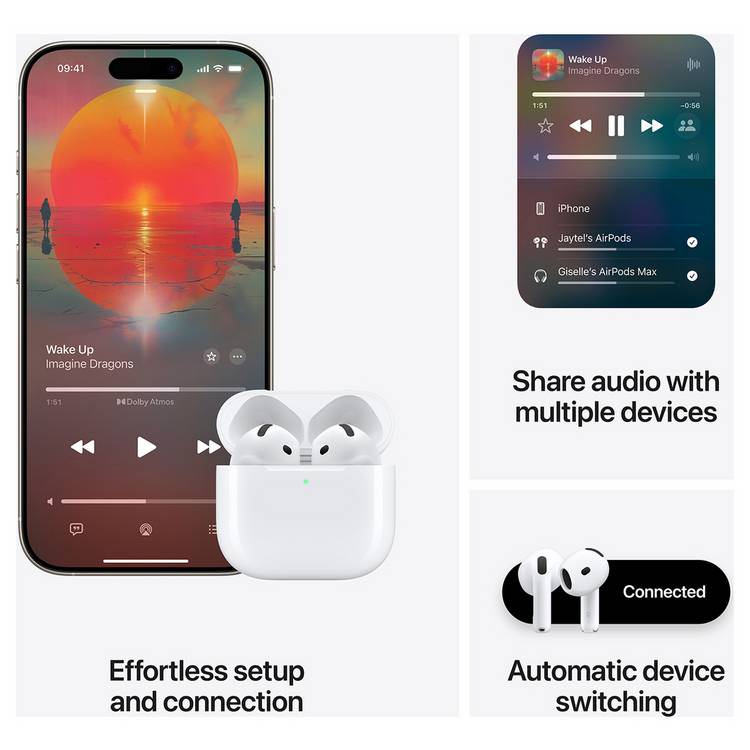 Apple AirPods 4 ANC earbuds with USB-C case, imported from the UK