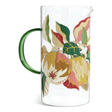 Habitat Sanderson National Trust Berries glass jug green handle (British brand)
