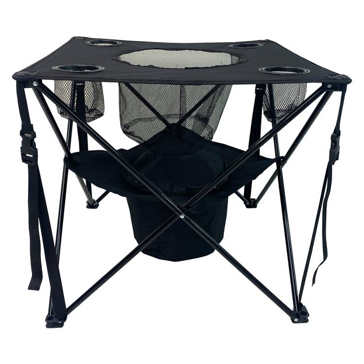 Pro Action folding camping table with cup holders, UK version