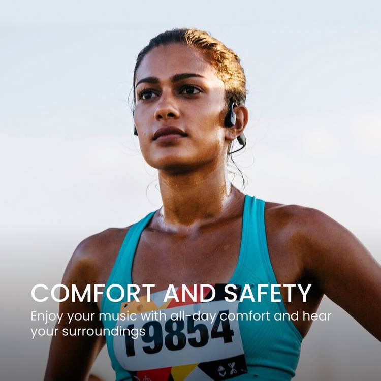 Shokz OpenRun Mini wireless bone conduction headphones, imported from the UK