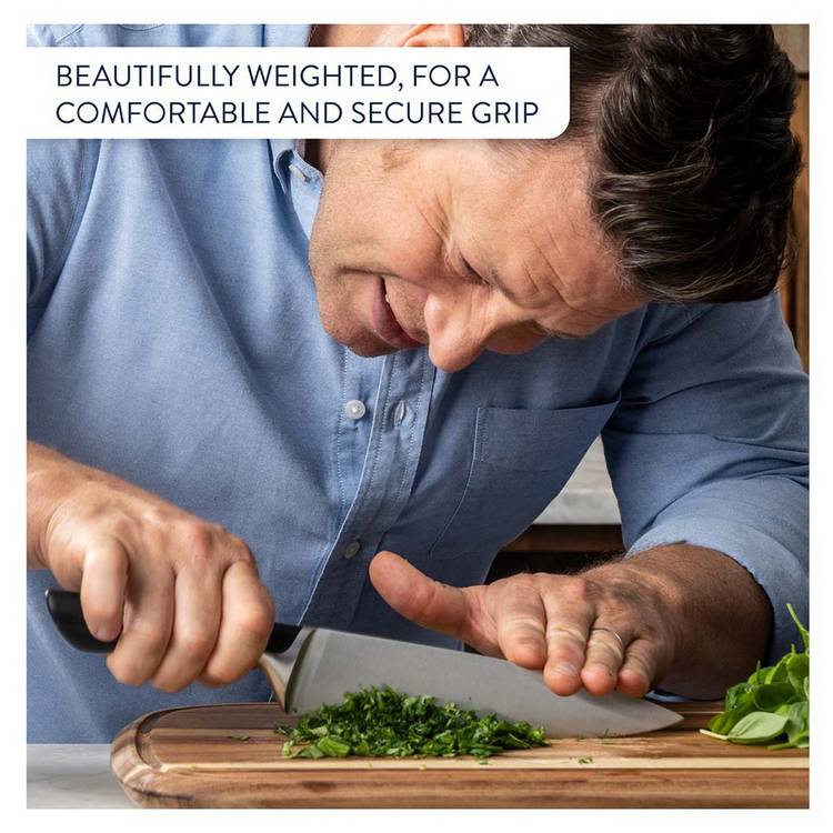 Tefal Jamie Oliver 6-piece knife set acacia wood block, imported from the UK