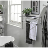 Argos Habitat Wall Mounted Towel Rail and Shelf Chrome 22cm x 63cm x 30cm- Buy online at McGrocer