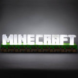 Minecraft logo LED night light green plastic base, imported from the UK