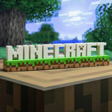 Minecraft logo LED night light green plastic base, imported from the UK
