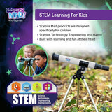 Science Mad 30mm telescope with tripod, imported from the UK