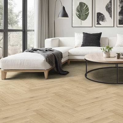 Costco UK Golden Select Verona Oak AC5 Laminate Herringbone Flooring - 1.179m² per pack- Buy online at McGrocer