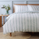 Argos Home bedding set leaf stripe green single (British brand)