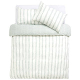 Argos Home bedding set leaf stripe green single (British brand)