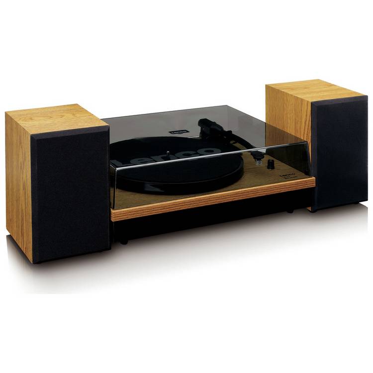 Lenco LS-300WD belt-drive turntable oak finish (British brand)