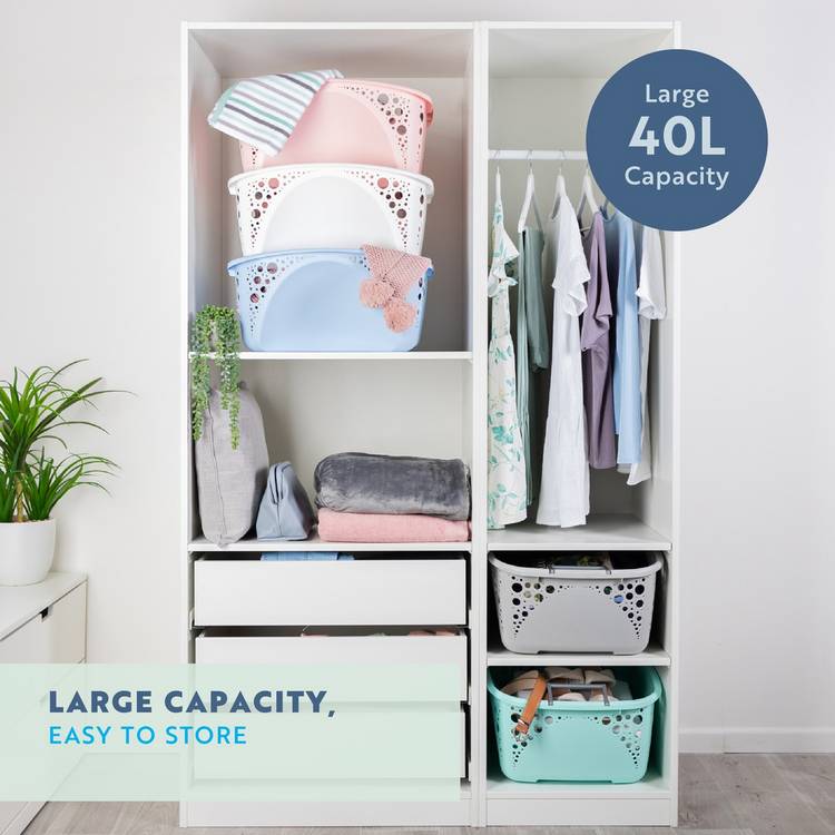 Minky stackable laundry basket 40 Litre - British product