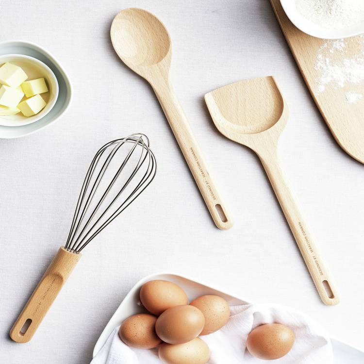 Sebastian Conran beech wood 3-piece utensil set - British product