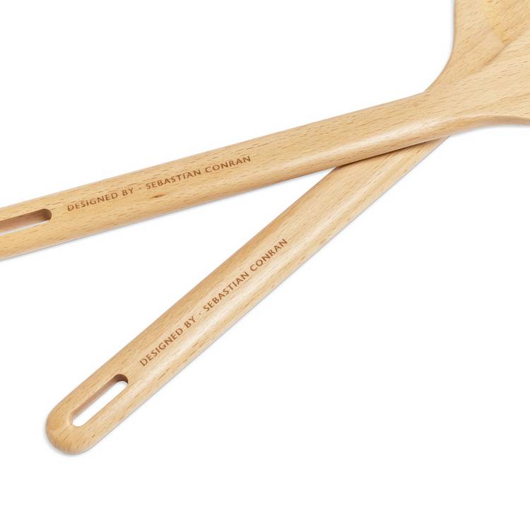 Sebastian Conran beech wood 3-piece utensil set - British product