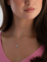 Next Sterling Silver Cubic Zirconia Moon and Star Charm Necklace 42cm- Buy online at McGrocer