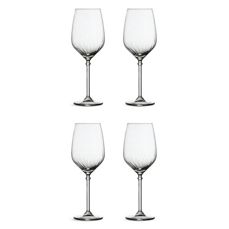 Habitat ribbed white wine glasses set of 4, imported from the UK