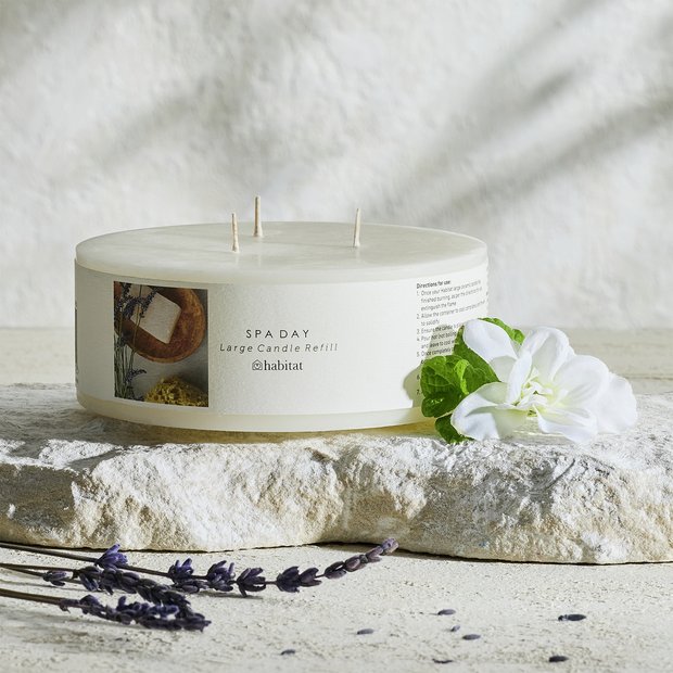 Habitat wax candle refill Spa Day 13cm (British brand)