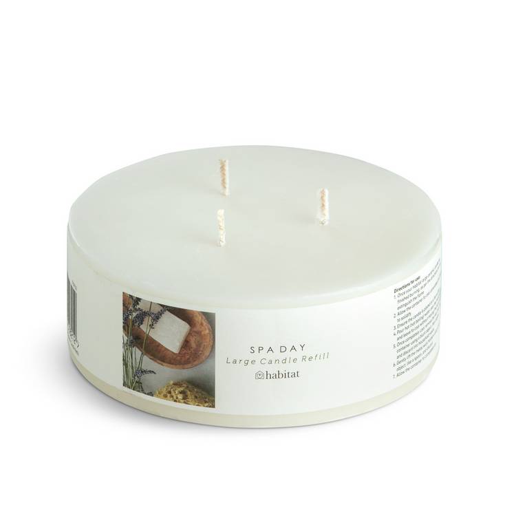 Habitat wax candle refill Spa Day 13cm (British brand)