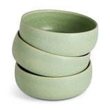 Habitat stoneware nibble bowls set of 3 green (British brand)