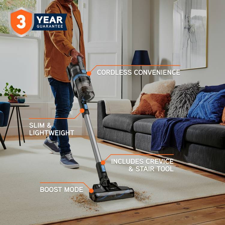 Vax Pace Plus cordless stick vacuum cleaner, UK version
